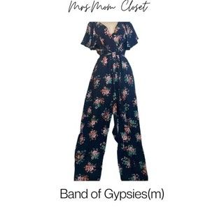 Band of gypsies floral one-piece flowing women's jumper